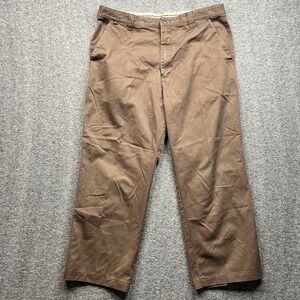 Anchor Blue Relaxed Pants Mens 36x30 Brown Fits 36x26‎ Chino Twill